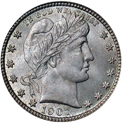 1907 Barber Quarter